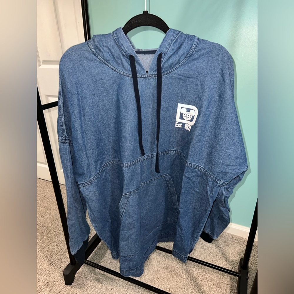 Disney World WDW Spirit Jersey Hoodie in Denim